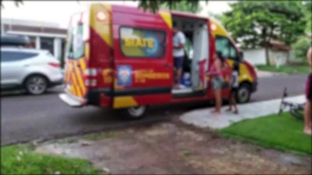 Menino tem suspeita de fratura após queda de bicicleta no Coqueiral