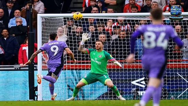 Darwin Nunez Scores an 'OUTRAGEOUS' Goal for Liverpool against Brentford with Fine Chipped Effort