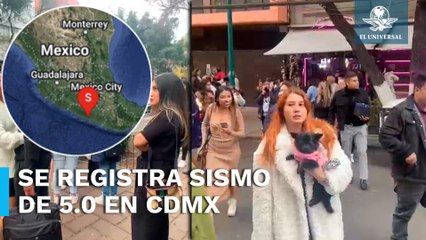 Sismo de magnitud 5.0 sacude la CDMX