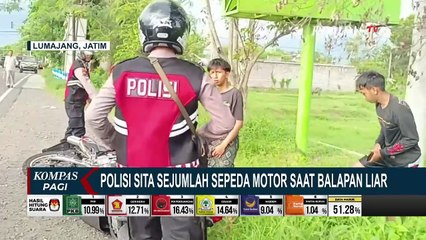 Polisi di Lumajang Sita 35 Sepeda Motor saat Balapan Liar