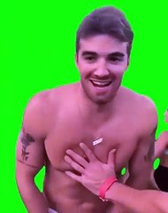 Girl does a backflip and split at the same time (Green Screen)