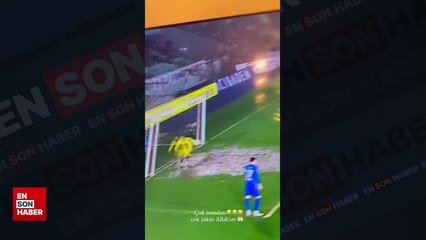 Serdar Dursun'un golünde eşinin sevinci