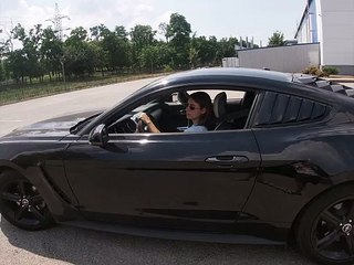 Nicki revving and drifts on a Ford Mustang(720P_HD)
