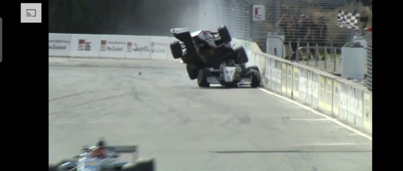Formula Régionale NZ 2024 Highlands Park Race Finish Bilinski Aron Big Crash Airborne