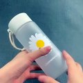 500ml Plastic Transparent Water Bottle BPA Free Portable Outdoor Sports Cup Mug Student with Rope_360p