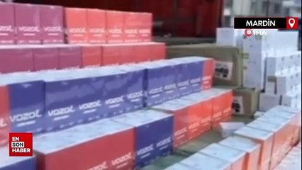 Mardin’de milyonlarca liralık gümrük kaçağı ürün ele geçirildi