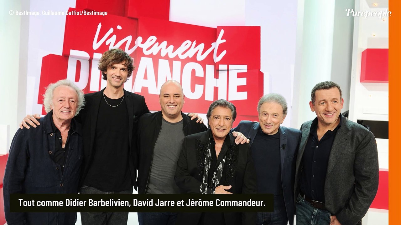 PHOTOS Vivement dimanche : Amanda Lear affiche sa silhouette parfaite en total look noir face à Michel Drucker