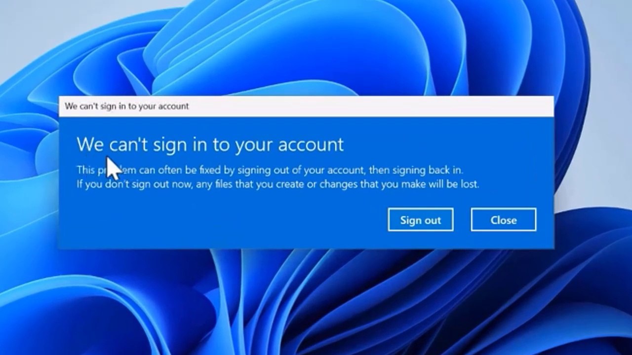 How To Fix We can't sign into your account in Windows 11 / 10 - video ...