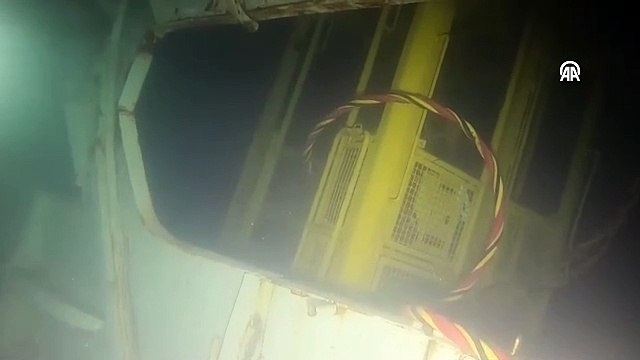 Marmara Denizi'nde batan geminin su altından görüntüleri paylaşıldı
