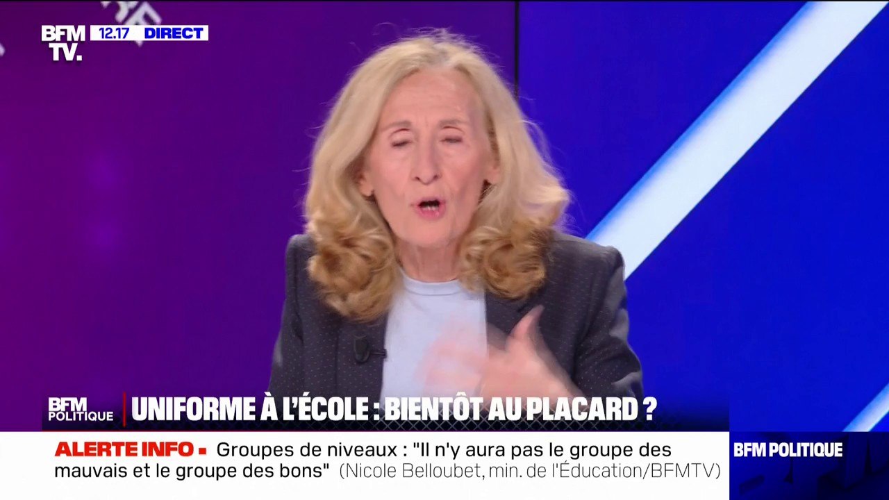 Port de l'uniforme: "87 établissements ont donné leur accord" pour l'expérimentation, annonce Nicole Belloubet