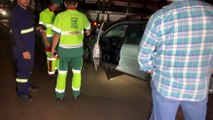 Carro para de baixo de caminhão após forte colisão na BR-277 em Cascavel