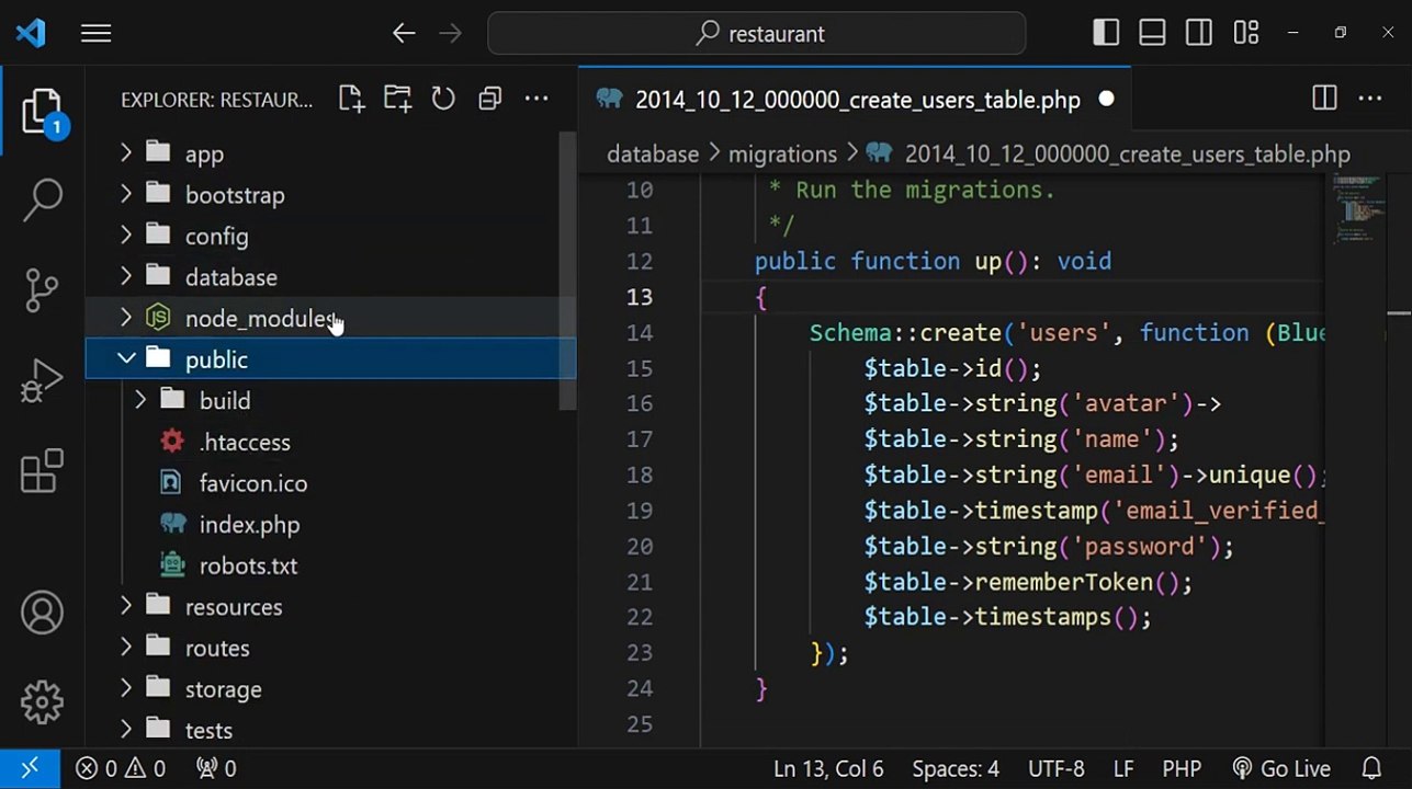 Add New Columns in User Table | Restaurant E-commerce Project in Laravel #2