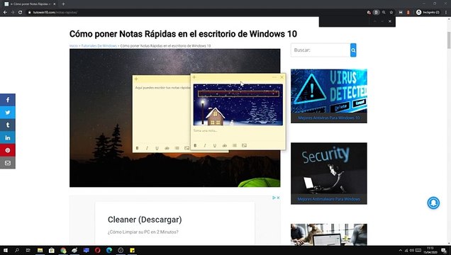 Como PONER NOTAS RÁPIDAS (STICKY NOTES) en WINDOWS 10 FÁCIL y RÁPIDO