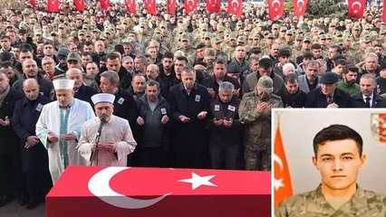 Şehit Salih Ay, memleketi Erzincan'da son yolculuğuna uğurlandı