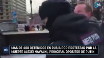 Más de 400 detenidos en Rusia por protestar por la muerte Alexéi Navalni, principal opositor de Putin