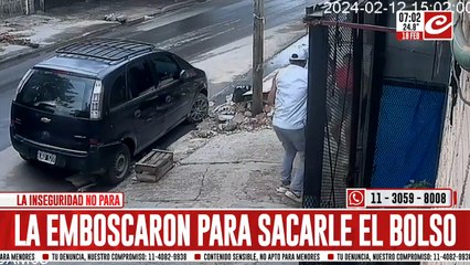 remendo robo en pleno día: la atacaron para robarle la cartera