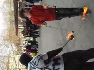 ambiance au blocus jeudi matin avant de partir