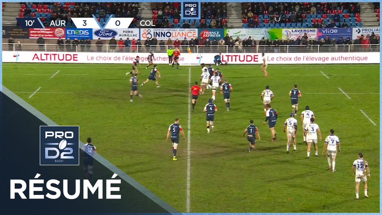 PRO D2 Saison 2023-2024 J20 - Résumé Stade Aurillacois - Colomiers Rugby