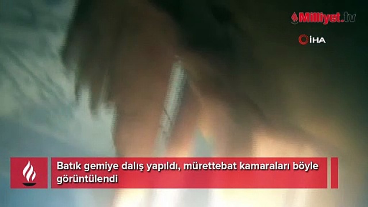 Batık gemiye dalış yapıldı, mürettebat kamaraları böyle görüntülendi