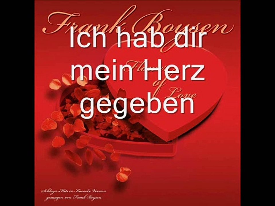 Frank Boysen - Ich hab dir mein Herz gegeben