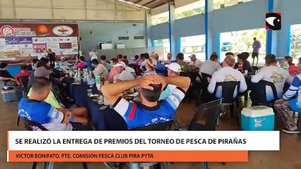 Se realizó la entrega de premios del Torneo de Pesca de Pirañas