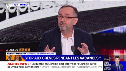 Limitation du droit de grève en période de vacances scolaires: "C'est une question de bon sens", affirme Robert Ménard
