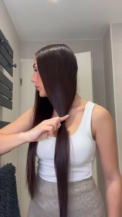 Couper ses cheveux toute seule _ coupe droite ✂️ #haircutwomens #cuthairathome #longhairhairstyle