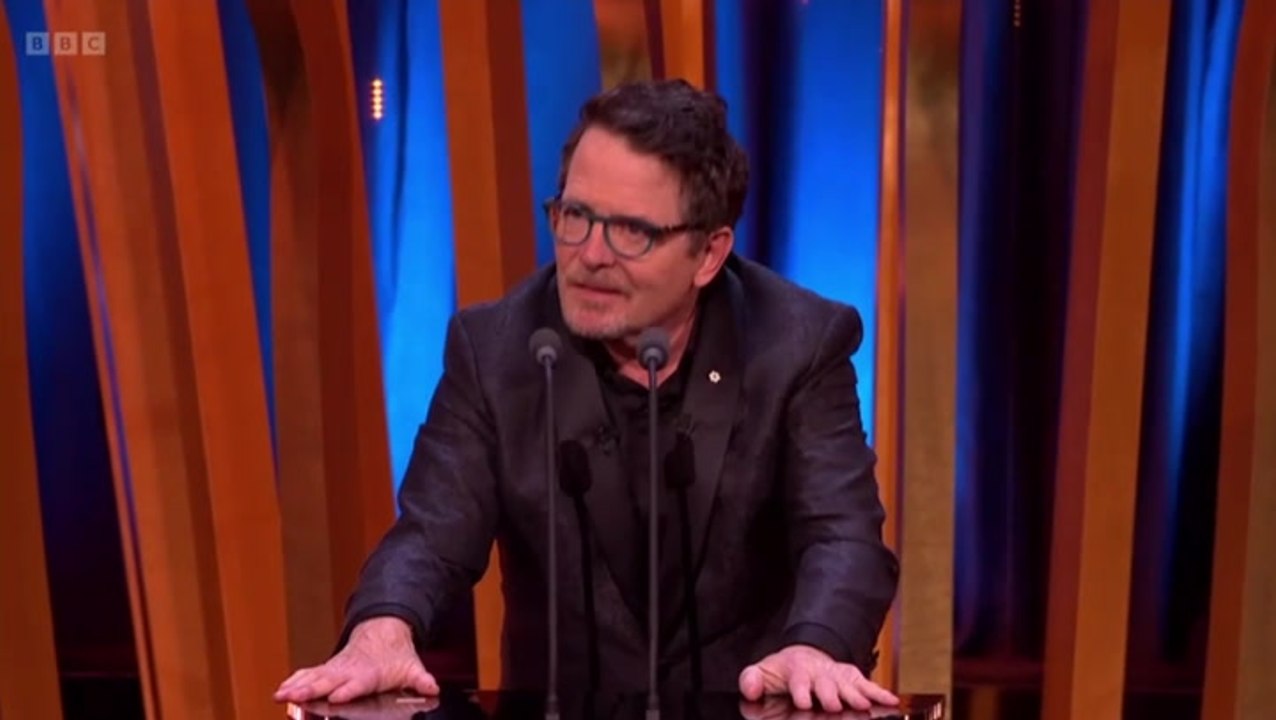 Michael J Fox receives standing ovation as he presents Baftas 2024 award