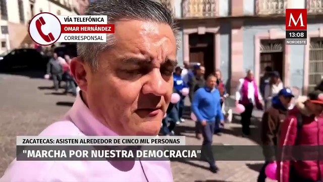 Se lleva a cabo la 'Marcha por Nuestra Democracia' en la Alameda de Zacatecas