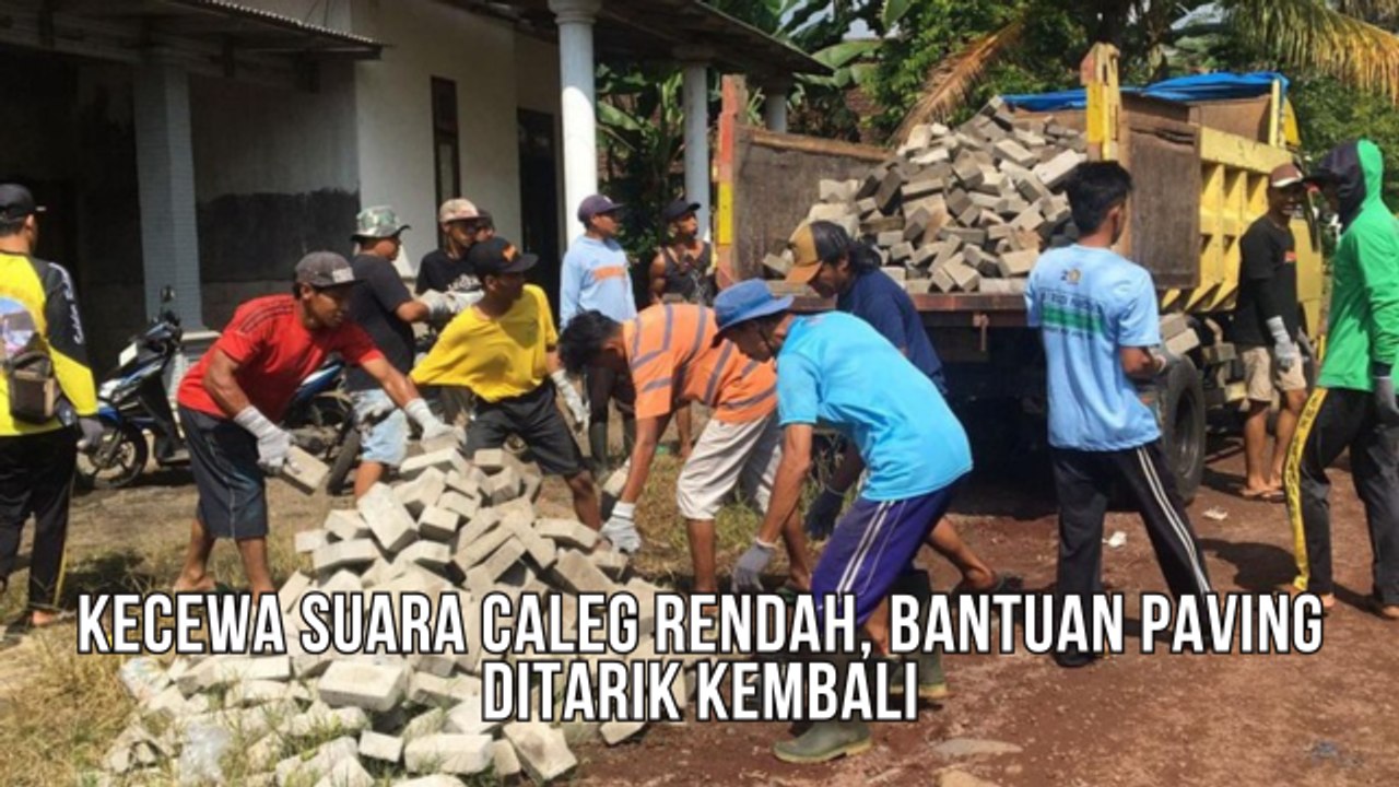 Kecewa Suara Rendah, Caleg DPRD Banyuwangi Tarik Kembali Bantuan Paving Untuk Warga