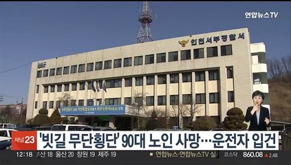 '빗길 무단횡단' 90대 노인 사망…70대 운전자 입건