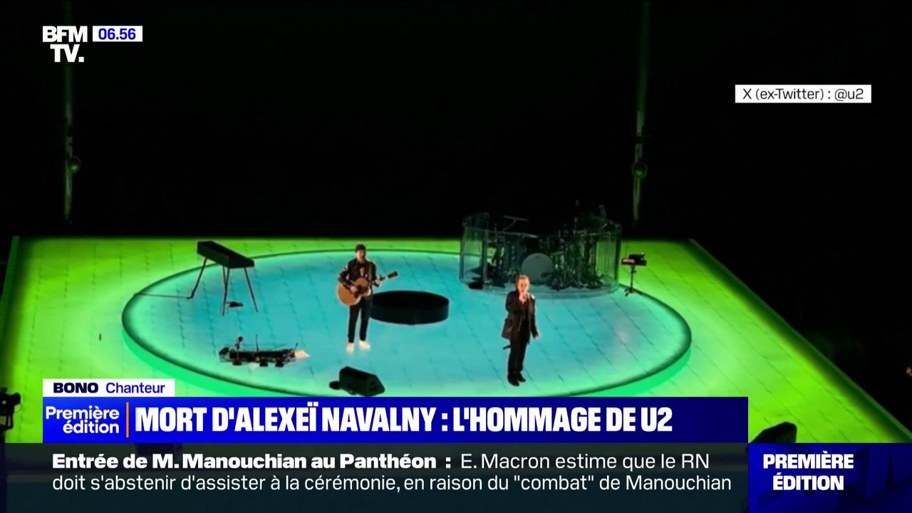 Le groupe de rock U2 rend hommage à Alexeï Navalny lors d'un concert à Las Vegas