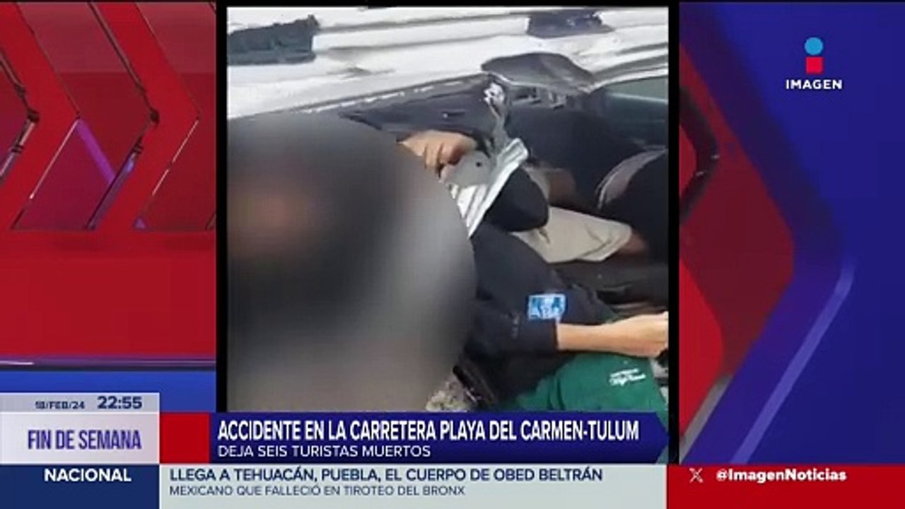 Seis turistas mueren tras choque en Quintana Roo