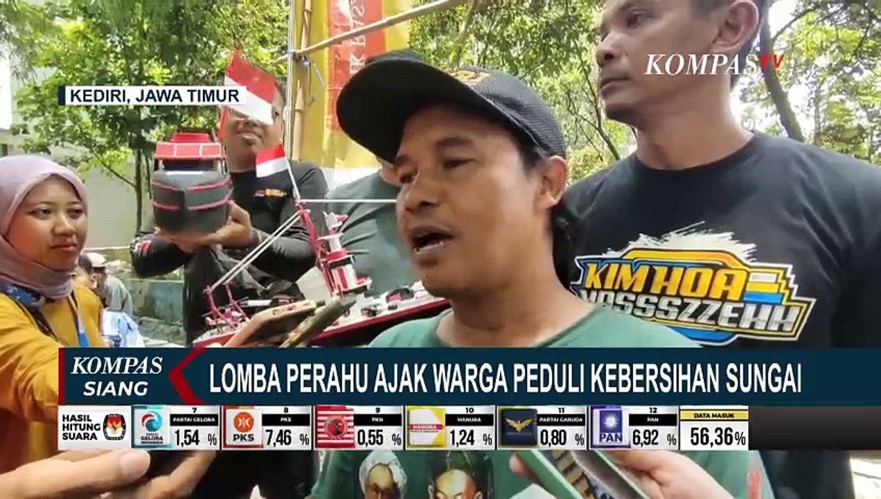 Kampanye Jaga Kelestarian Sungai, Warga Kediri Gelar Lomba Balap Perahu