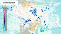 Previsão de Nebulosidade e Chuva até quarta-feira (21)