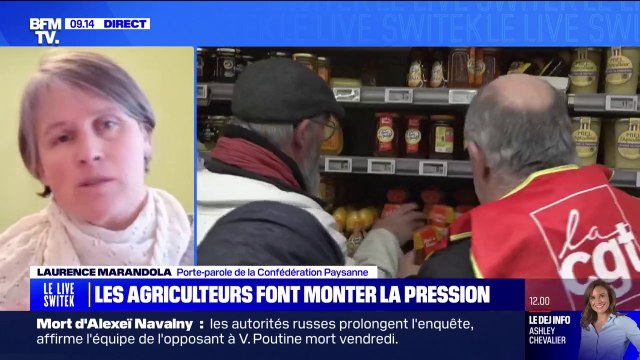 Colère des agriculteurs: On sera mobilisés fortement tout au long de la semaine du Salon de l'agriculture, assure Laurence Marandola (Confédération Paysanne)