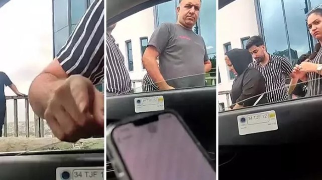 İstanbul’da ilginç anlar kamerada: Turistler taksici ile pazarlık yaptı
