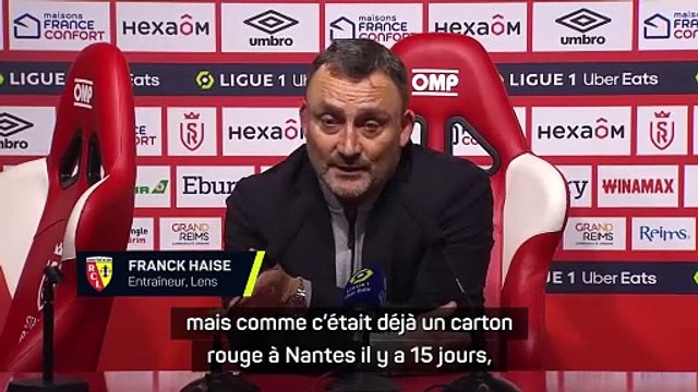 Haise : “Comment, en voyant les images, on ne peut pas mettre un carton rouge...”