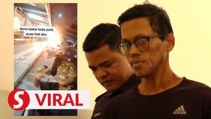 Food rider charged with allegedly setting fire to an auxiliary police car