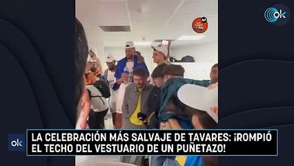 La celebración más salvaje de Tavares: ¡rompió el techo del vestuario de un puñetazo!