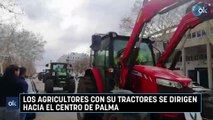 Los agricultores con su tractores se dirigen hacia el centro de Palma