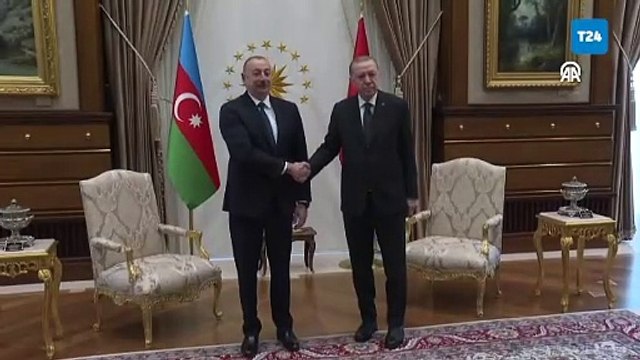 Azerbaycan Cumhurbaşkanı İlham Aliyev, Türkiye'de; Erdoğan, resmî törenle karşıladı