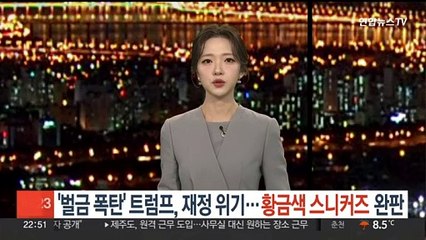 '벌금 폭탄' 트럼프, 재정 위기…황금색 스니커즈 완판