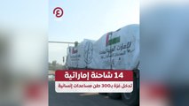 14 شاحنة إماراتية تدخل غزة بـ300 طن مساعدات إنسانية