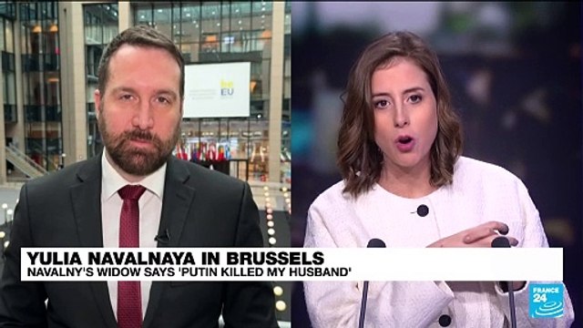 Navalny's widow in Brussels vows to continue his fight against Kremlin, punish Putin