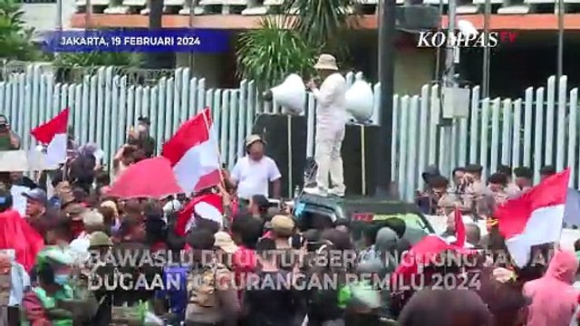 Protes Dugaan Kecurangan Pemilu, Massa Long March dari Patung Kuda ke Bawaslu