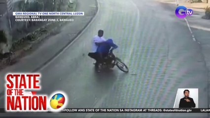 Rider at angkas nito, sumemplang matapos iwasan ang police checkpoint | SONA