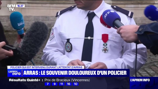 On ne pensait pas que ça pouvait arriver à Arras : Les policiers qui ont maîtrisé le terroriste qui a tué Dominique Bernard le 13 octobre dernier ont été distingués par Gérald Darmanin