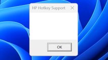 How to Fix HP Hotkey Support Blank Pop up Error in Windows 11 / 10