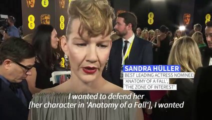 Stars walk the red carpet and speak to the press at the BAFTA awards